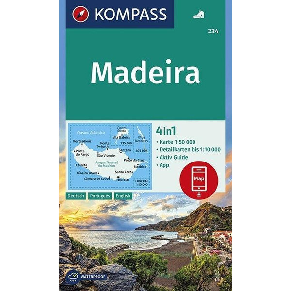 Madeira 1:50 000 - Wanderkarte