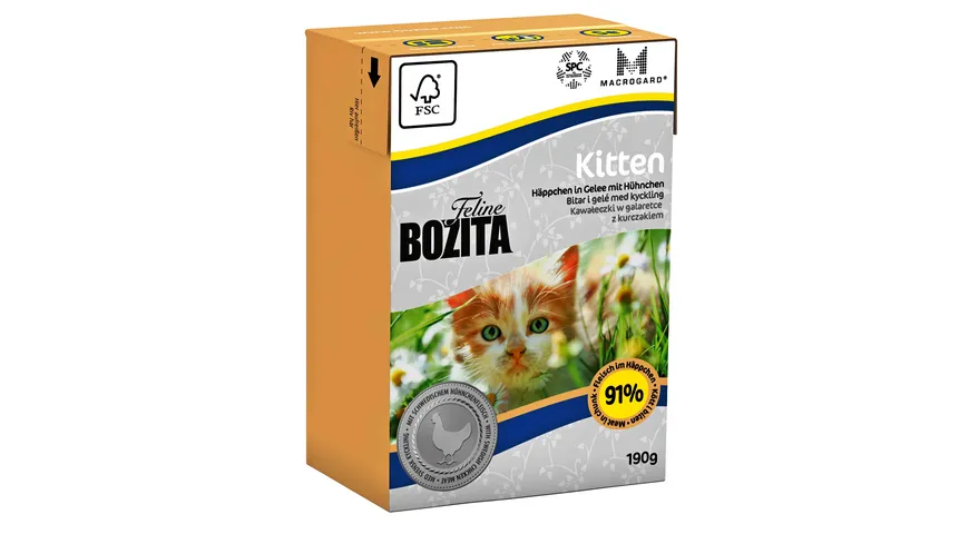 BOZITA Katzennassfutter Feline Tetra Recart Kitten 190 g