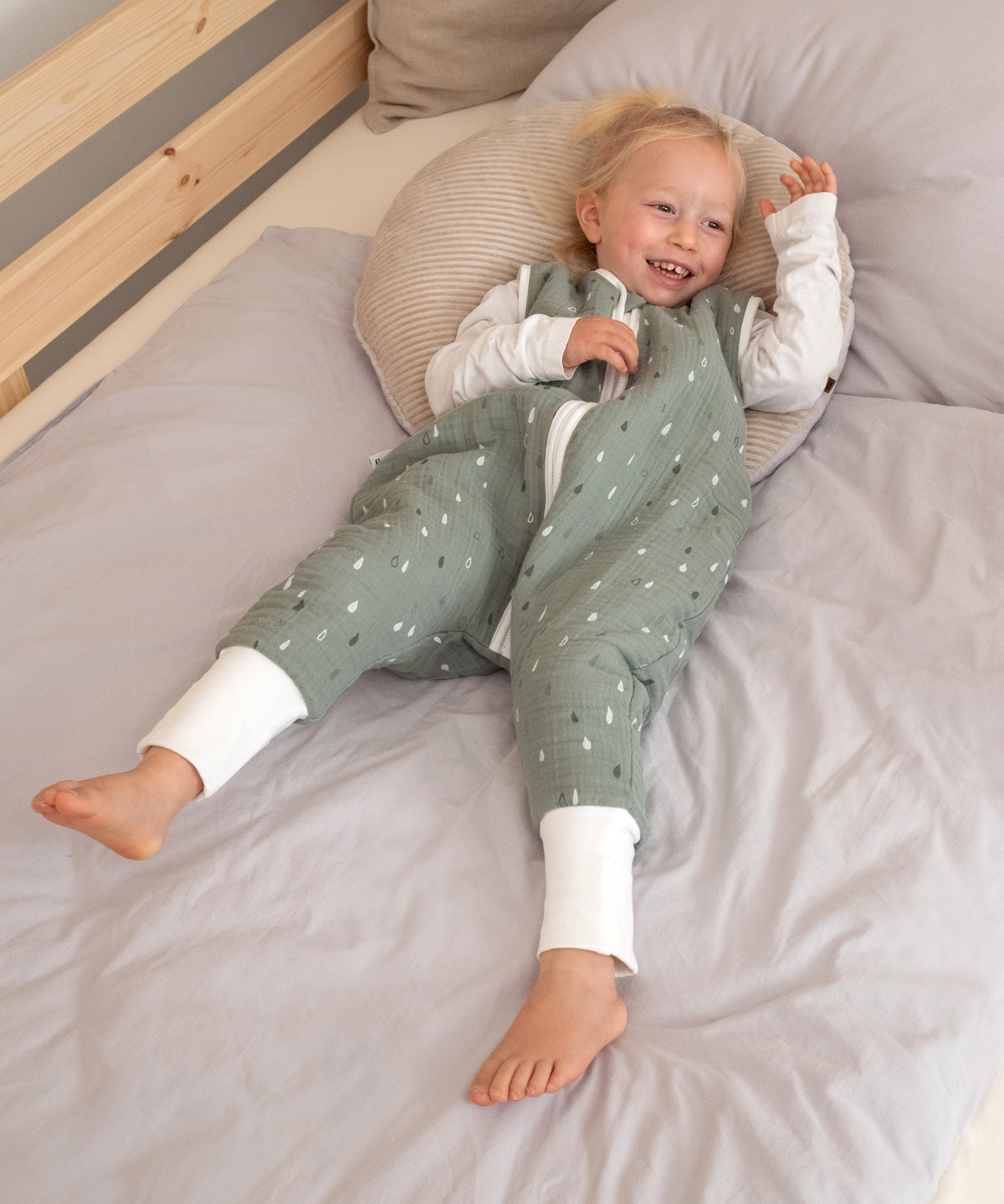 Musselin Schlafsack mit Beinen