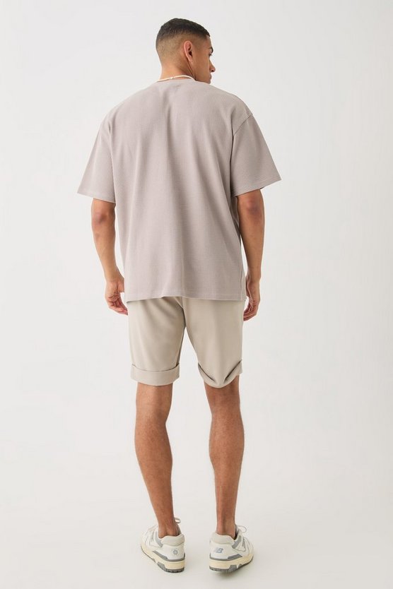Oversize Hemd in Waffeloptik