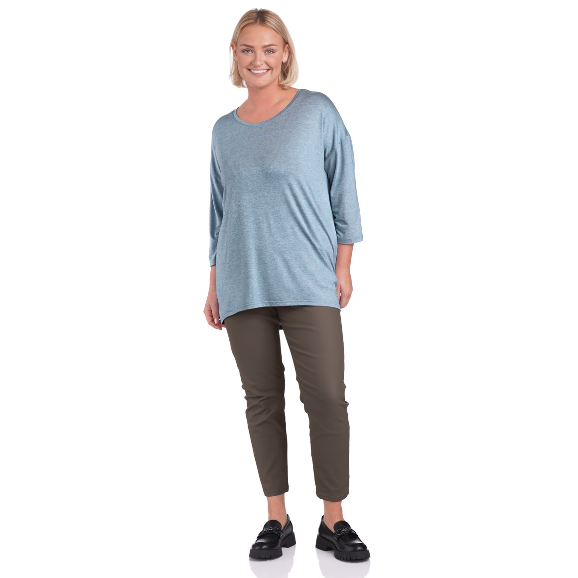 Damen Longshirt im schlichten Dessin
