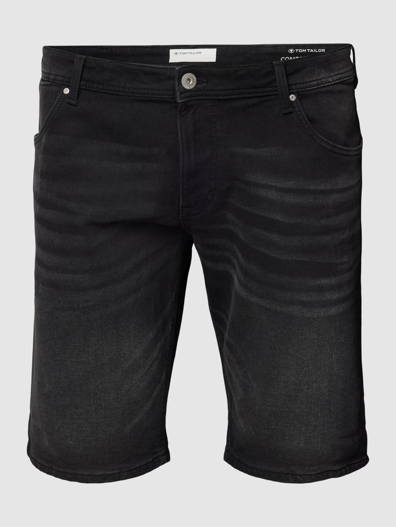 PLUS SIZE Jeansshorts mit Gesäßtaschen in schwarz