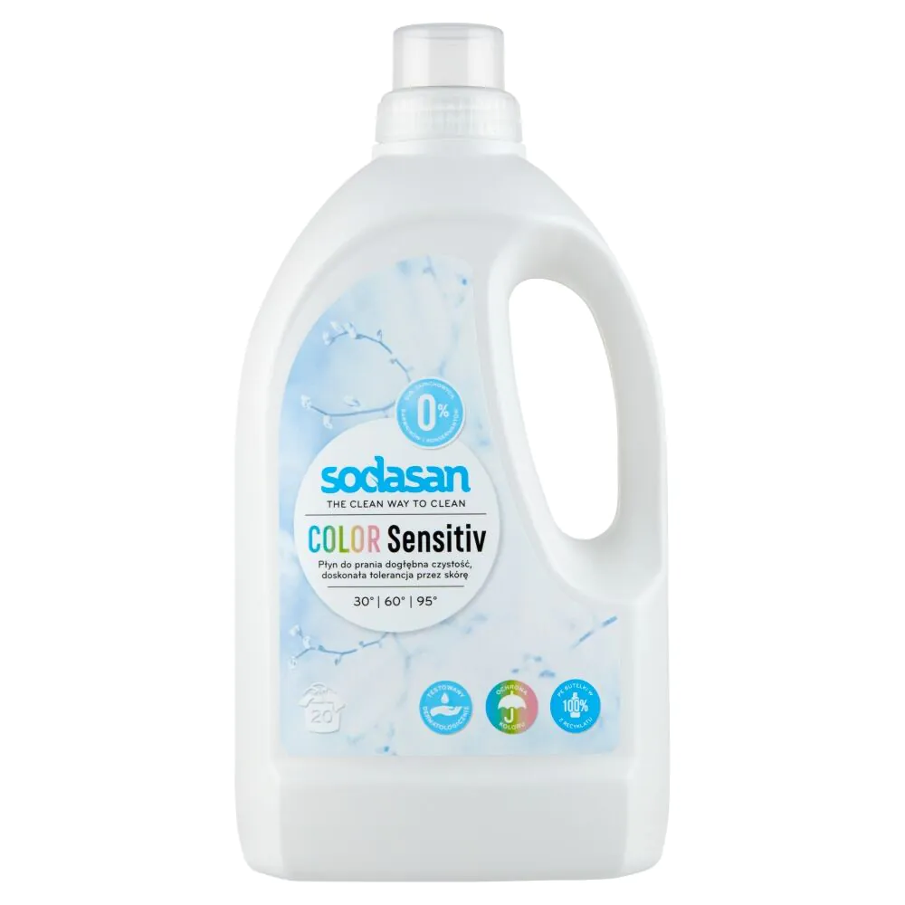 Sodasan BIO universalus skalbimo skystis spalvotiems skalbiniams, jautriems plaukams, 1 vnt.