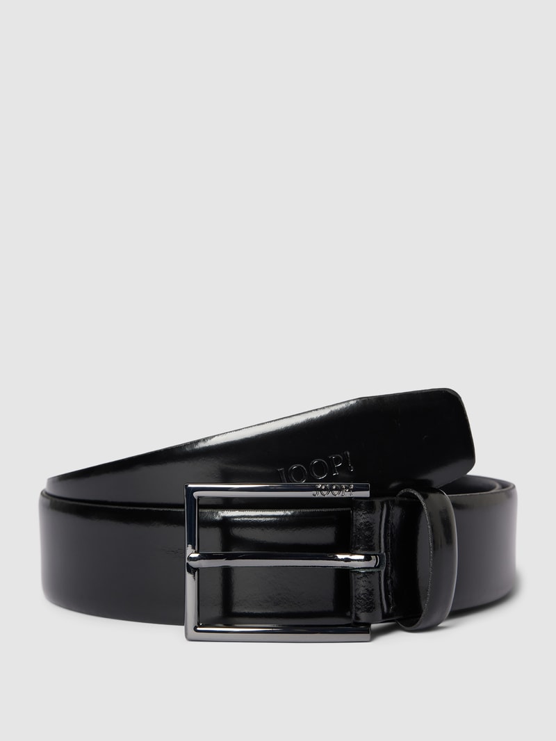 Ledergürtel mit Label-Details in schwarz