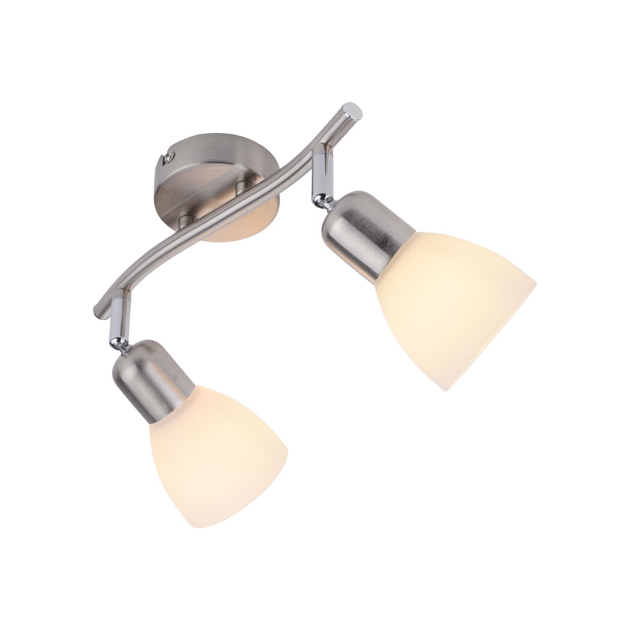 JUST LIGHT LeuchtenDirekt Wand- & Deckenleuchte KARO, 2x E14 max. 40Watt exkl., dreh- und schwenkbar, Innenleuchte, IP20