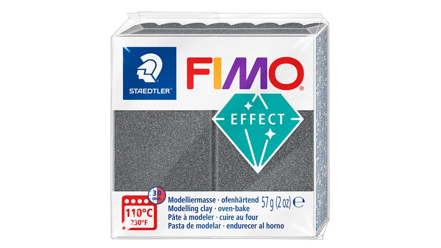 STAEDTLER Modelliermasse FIMO® effect Metallic stahlgrau 57 g