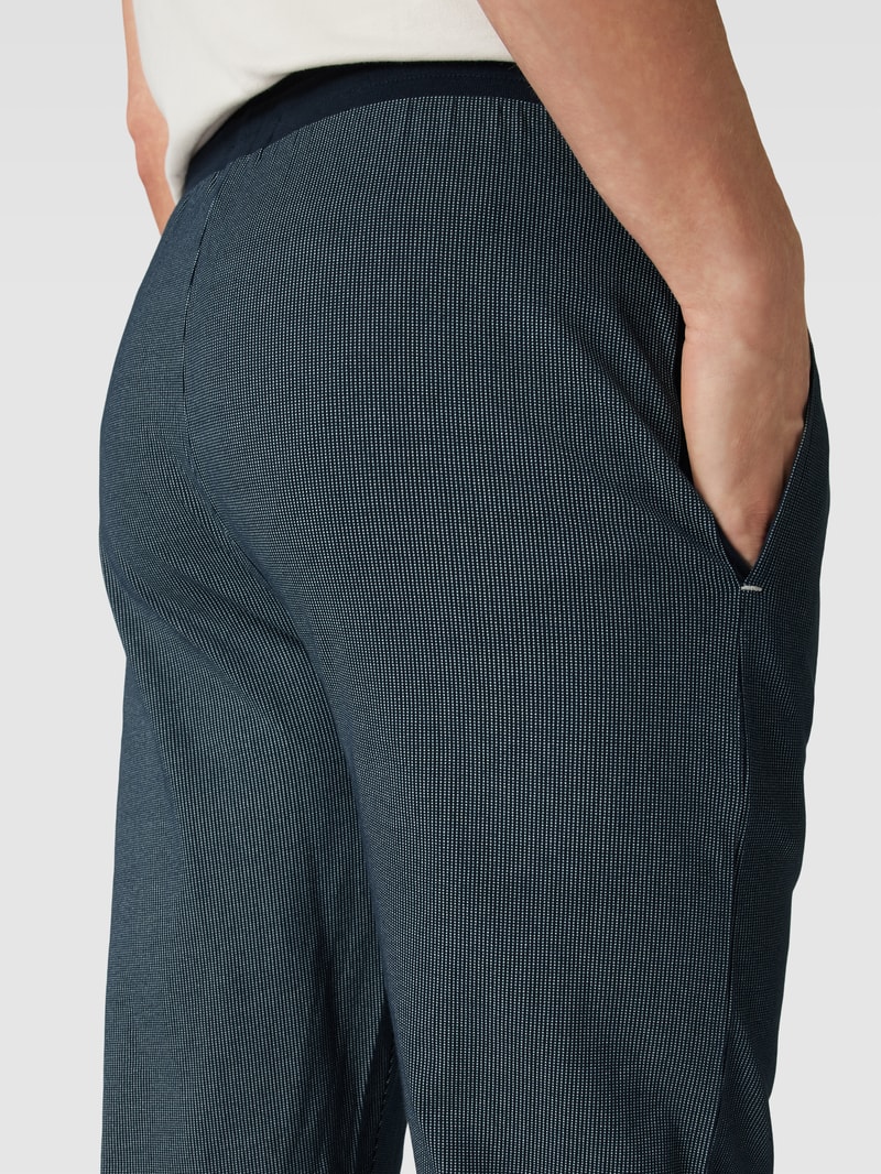 Pyjama-Hose mit Allover-Muster in dunkelblau