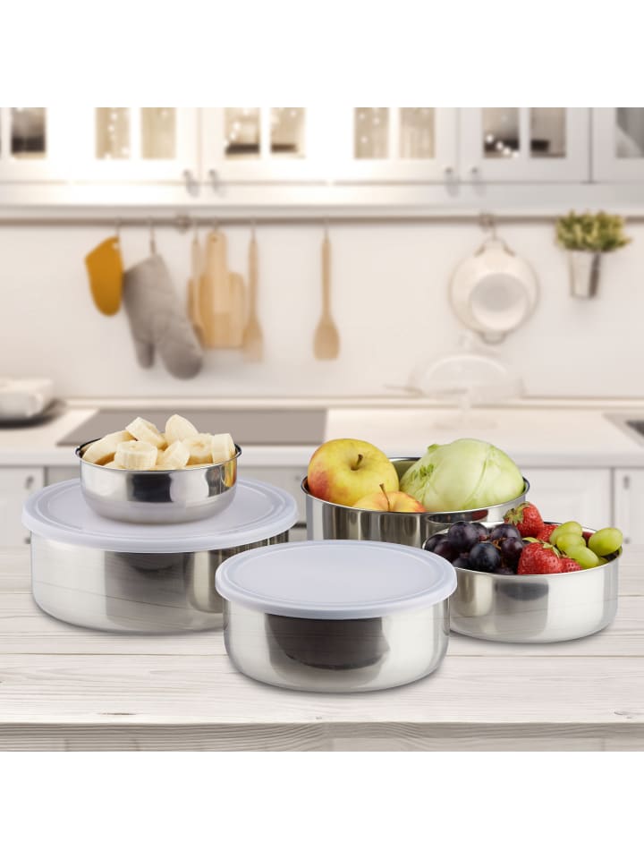relaxdays 5-tlg. Schüssel Set in Silber günstig kaufen onesize