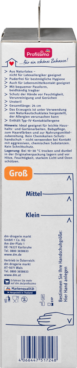 Einmal-Handschuhe Latex weiß Groß, 60 St