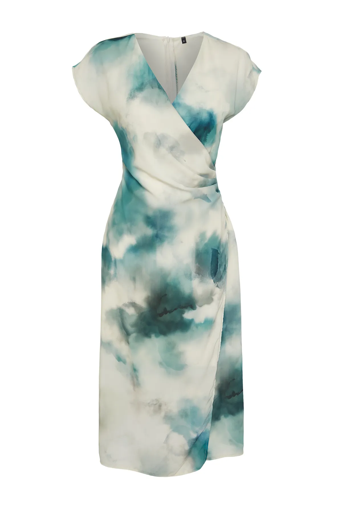 Trendyol Collection  Indigo Abstraktes A-Linien-Midikleid aus gewebtem Chiffon TWOSS24EL00888