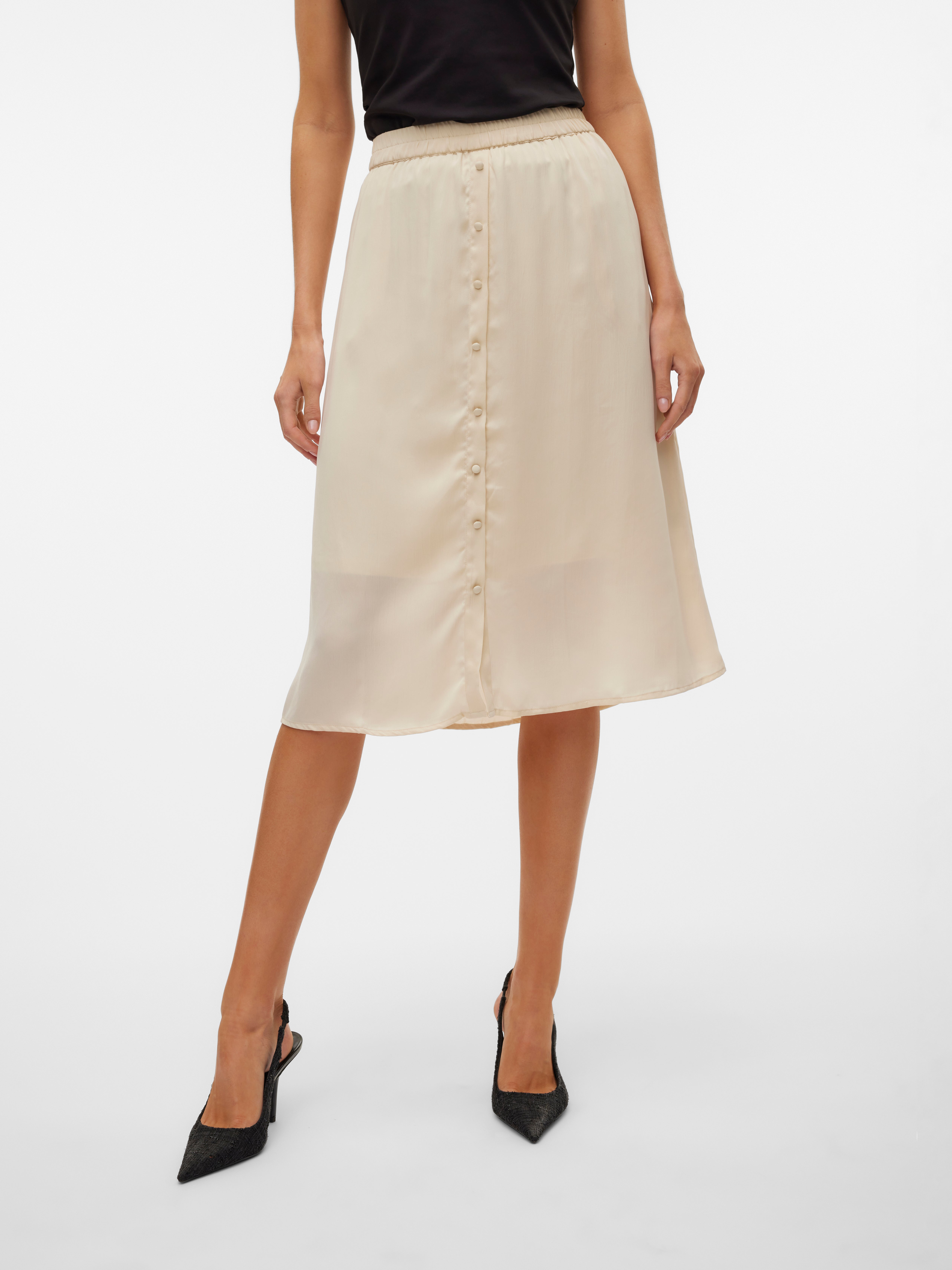 VMSUNNY Hohe Taille Midirock