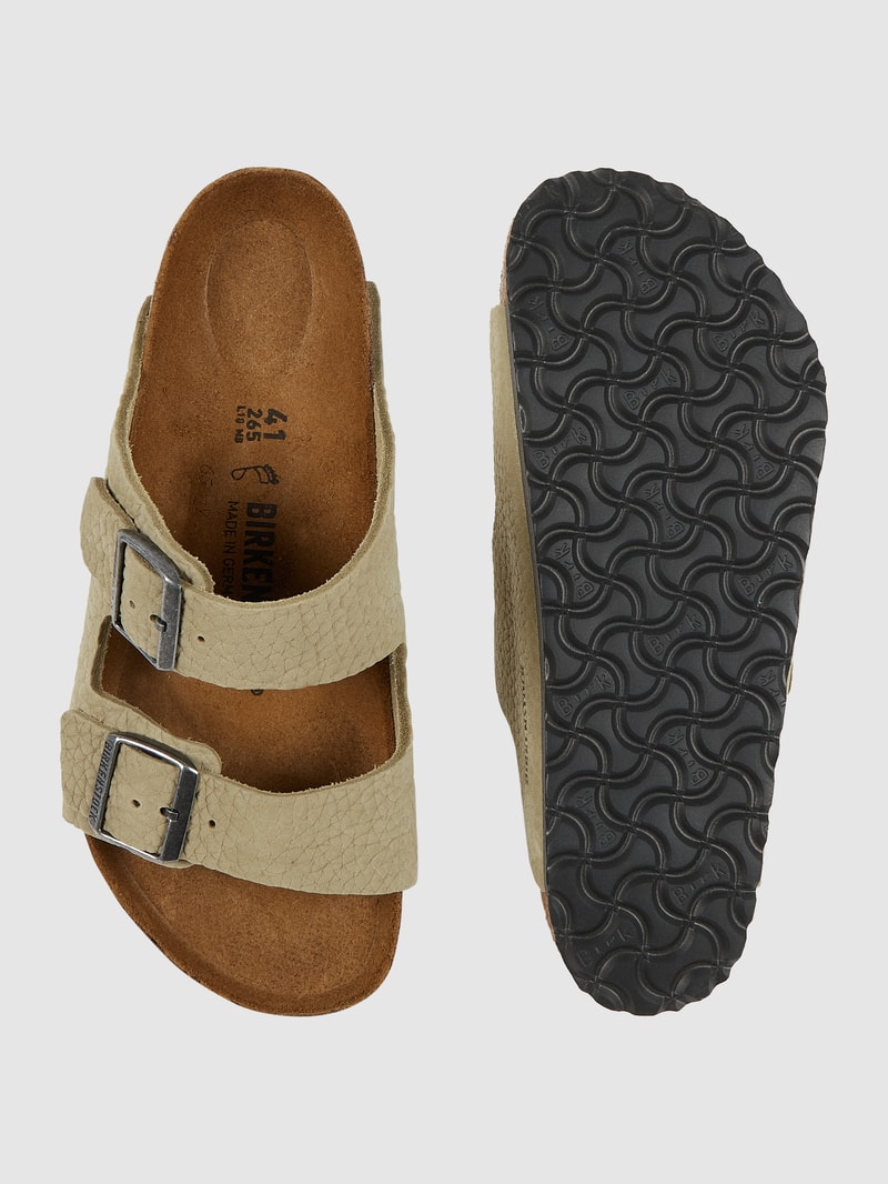 Sandalen aus Nubukleder Modell 'Arizona' in khaki