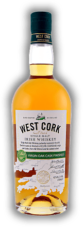 West Cork Single Malt Virgin Oak Cask Finish West Cork Single Malt Virgin Oak Cask Finish  0,7	 Liter - Vol 43%