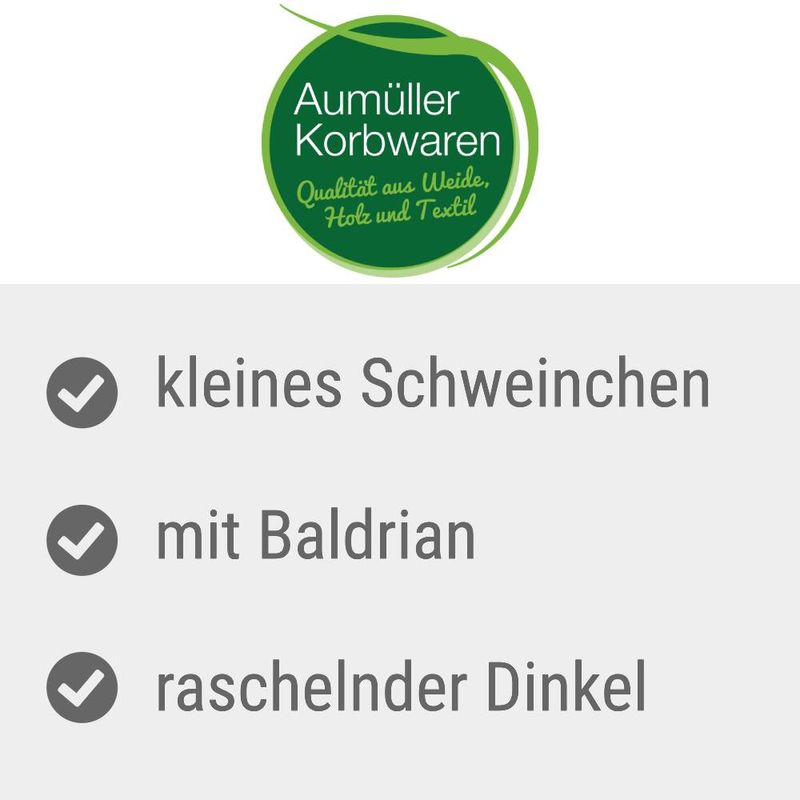 Aumüller Katzenspielzeug Schweinchen Peggy mit Baldrian | bitiba