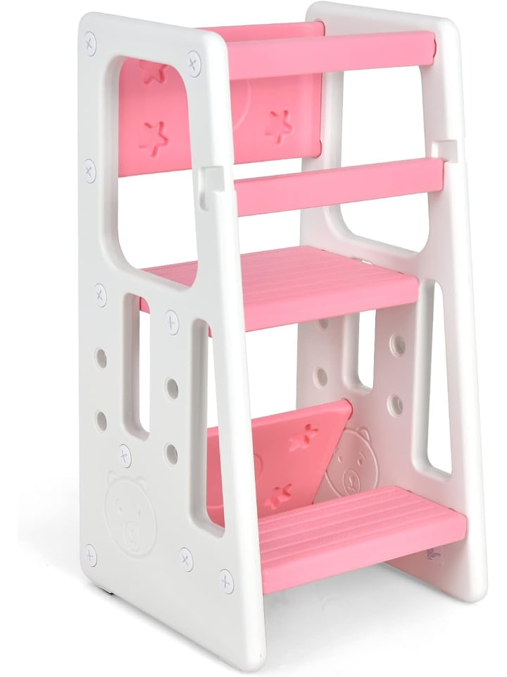 COSTWAY 2 Stufen Lernturm in Rosa günstig kaufen 90 cm