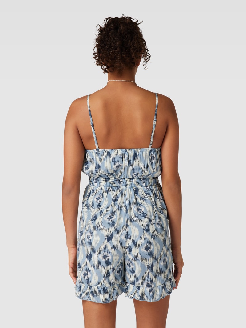 Playsuit mit Allover-Muster aus reiner Viskose Modell 'NOVA' in jeans
