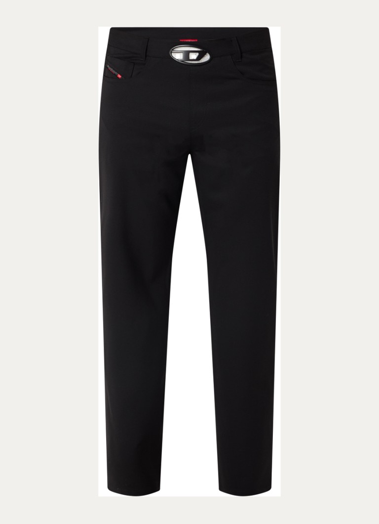 Diesel P-Dmax straight fit pants in woolblend with buckle