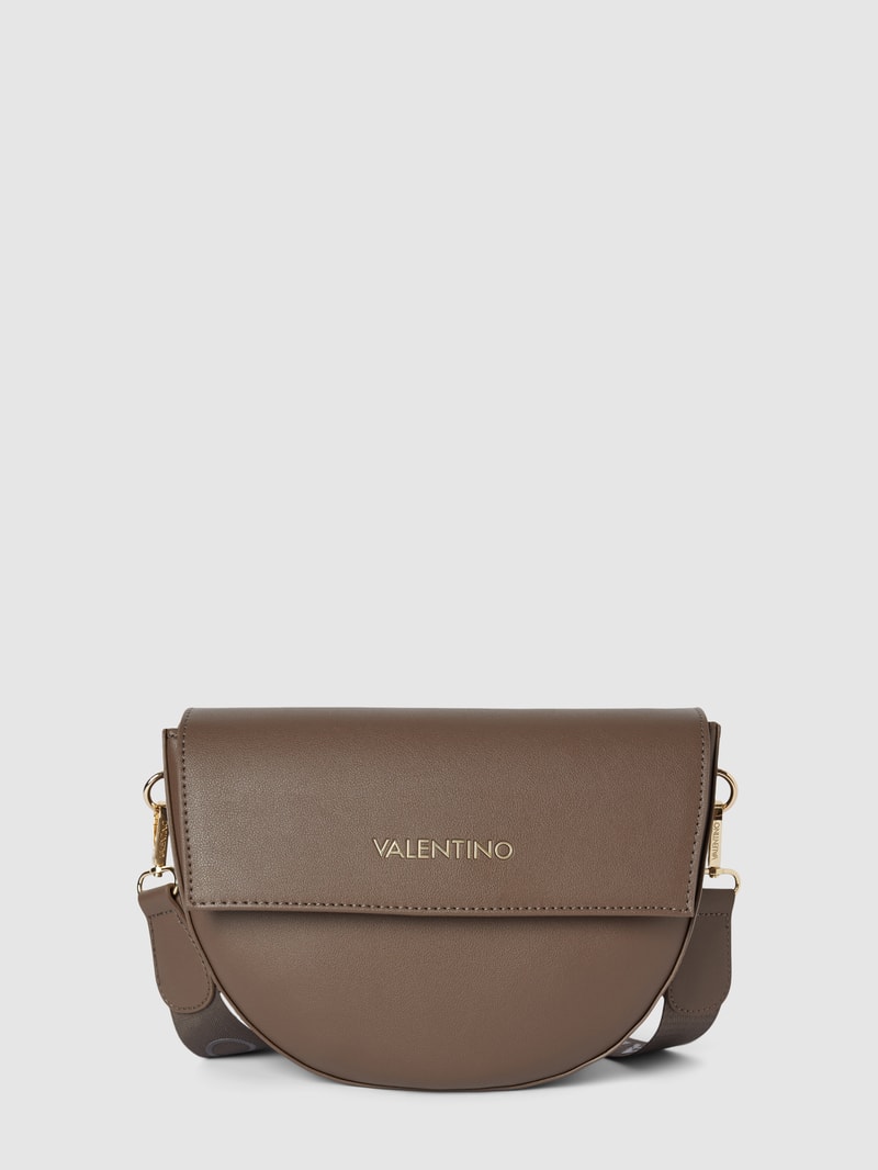 Handtasche mit Label-Details Modell 'Bigs' in taupe