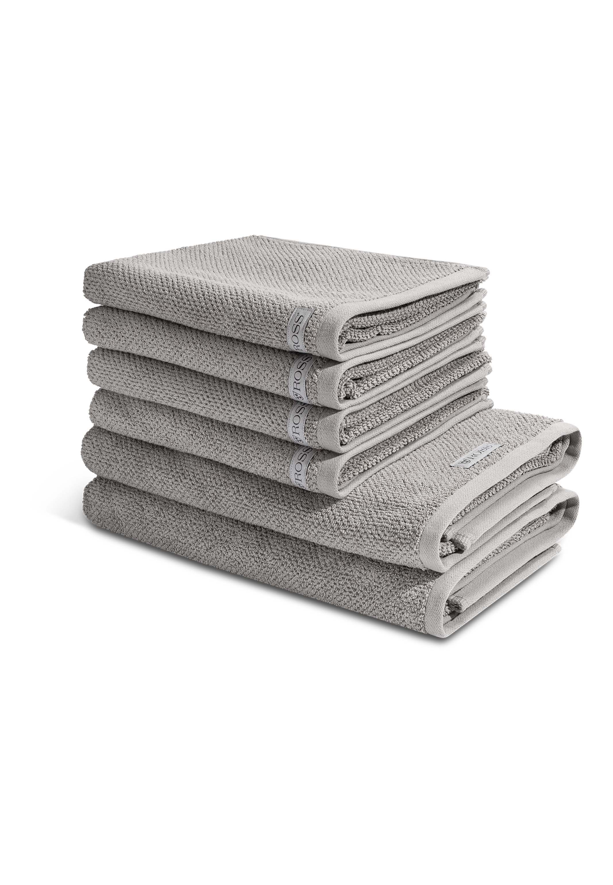 ROSS Handtuch Set Selection - Organic Cotton, Walkfrottee, (Spar-Set, 6-tlg), 4 X Handtuch 2 X Duschtuch - im Set - Baumwolle -