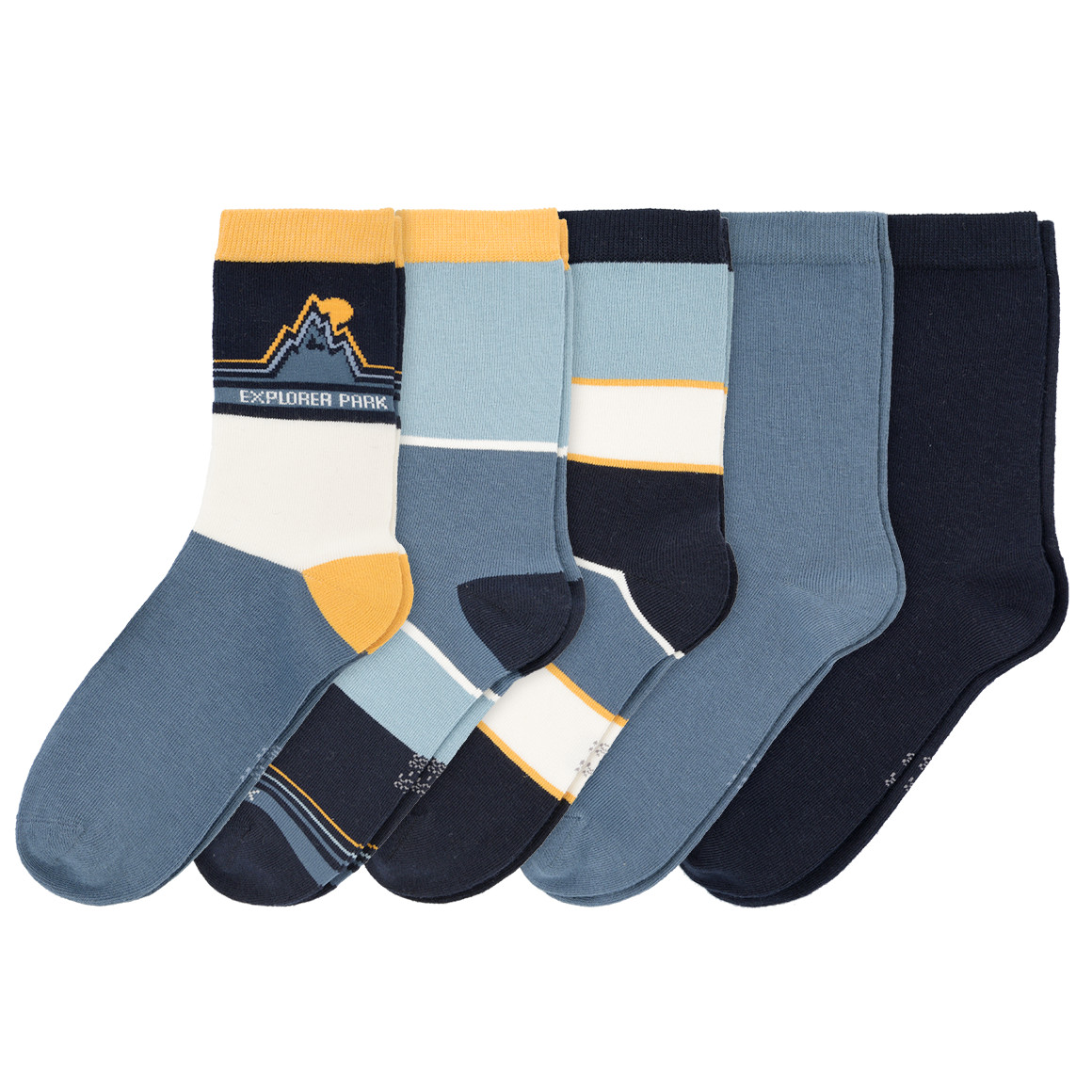 5 Paar Jungen Socken in verschiedenen Dessins