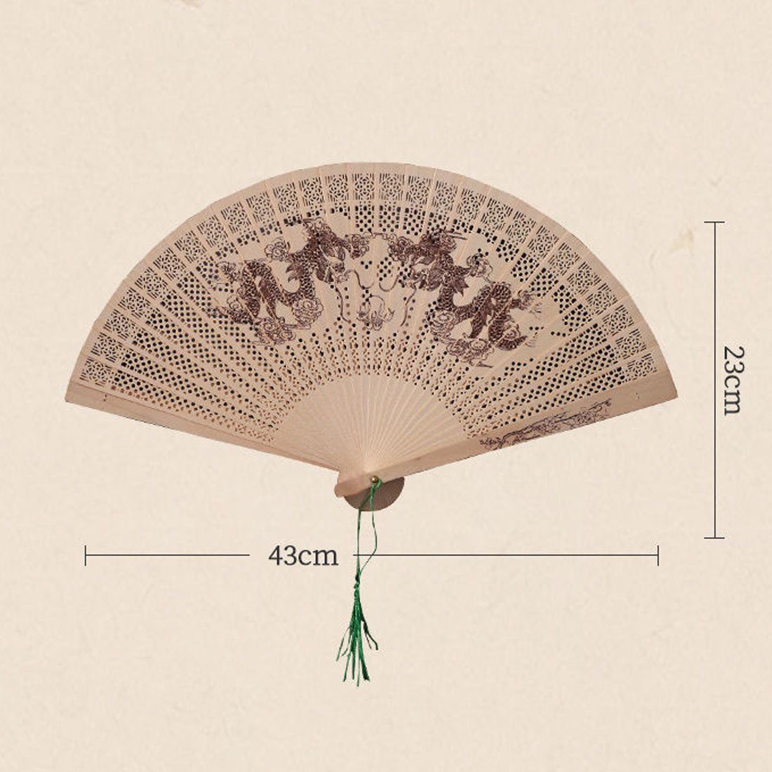 DÖRÖY Handfächer Pflaumenblüten-Handfächer, Holz-Klappfächer, Klassischer Tanzfächer
