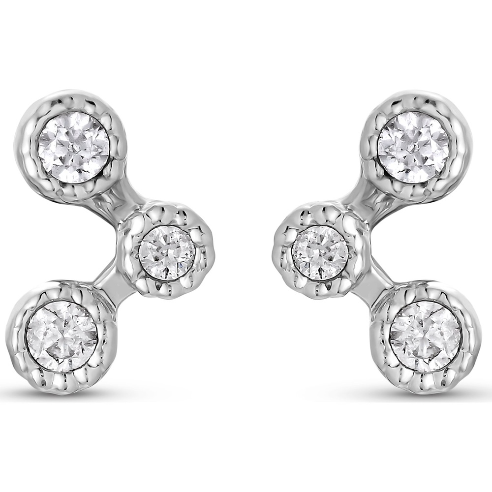 FAVS Boucles d'oreilles à fermoir à poussette 925 Argent Boucles d'oreilles