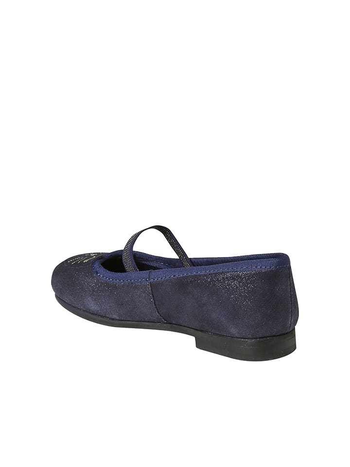 vertbaudet Leder-Ballerinas in Dunkelblau günstig kaufen