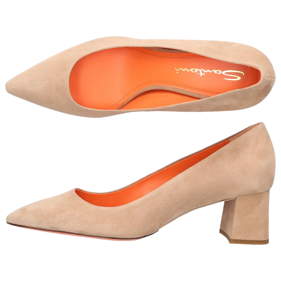 Santoni - Pumps 70049 Veloursleder - beige