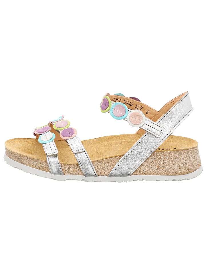 Think! Leder-Sandalen in Silber/ Bunt günstig kaufen
