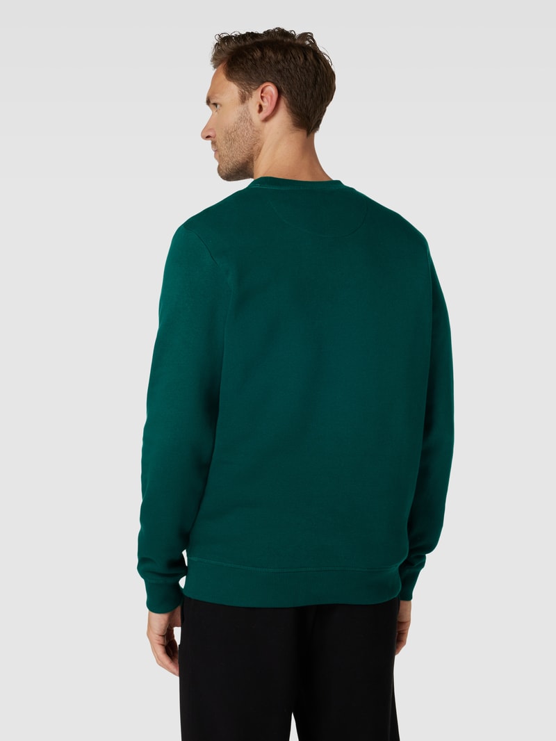 Sweatshirt mit Rundhalsausschnitt Modell 'TILO' in dunkelgrün
