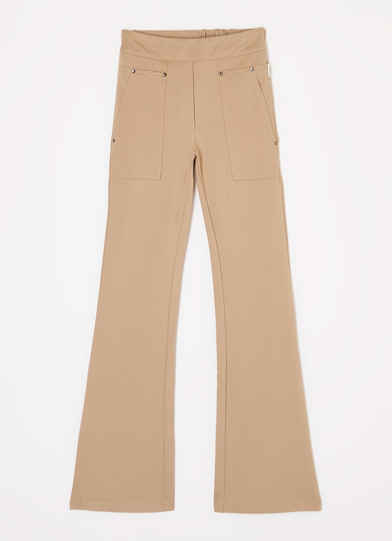 Pantaloni a zampa d'elefante a vita alta AI&KO Lexy con tasche laterali