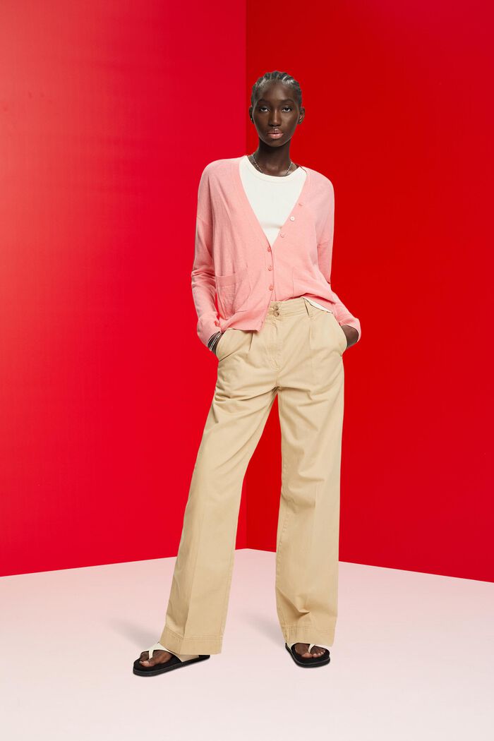 Leichter Cardigan mit Leinen