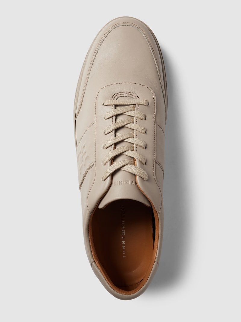 Sneaker mit Label-Detail Modell 'PREMIUM' in taupe