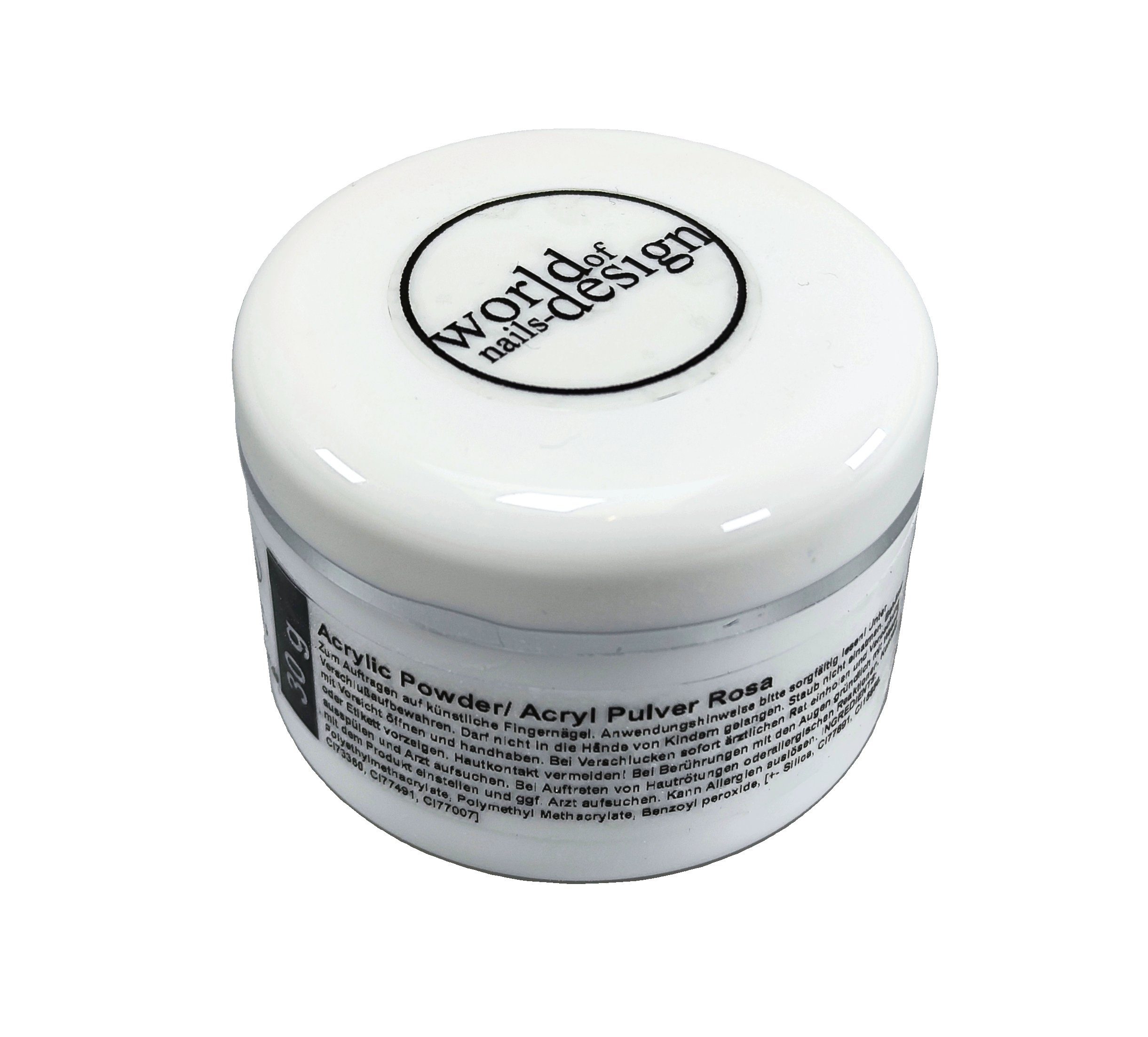 World of Nails-Design Kunstfingernägel 30g Acrylpulver in diversen Farben, feinpulvrig