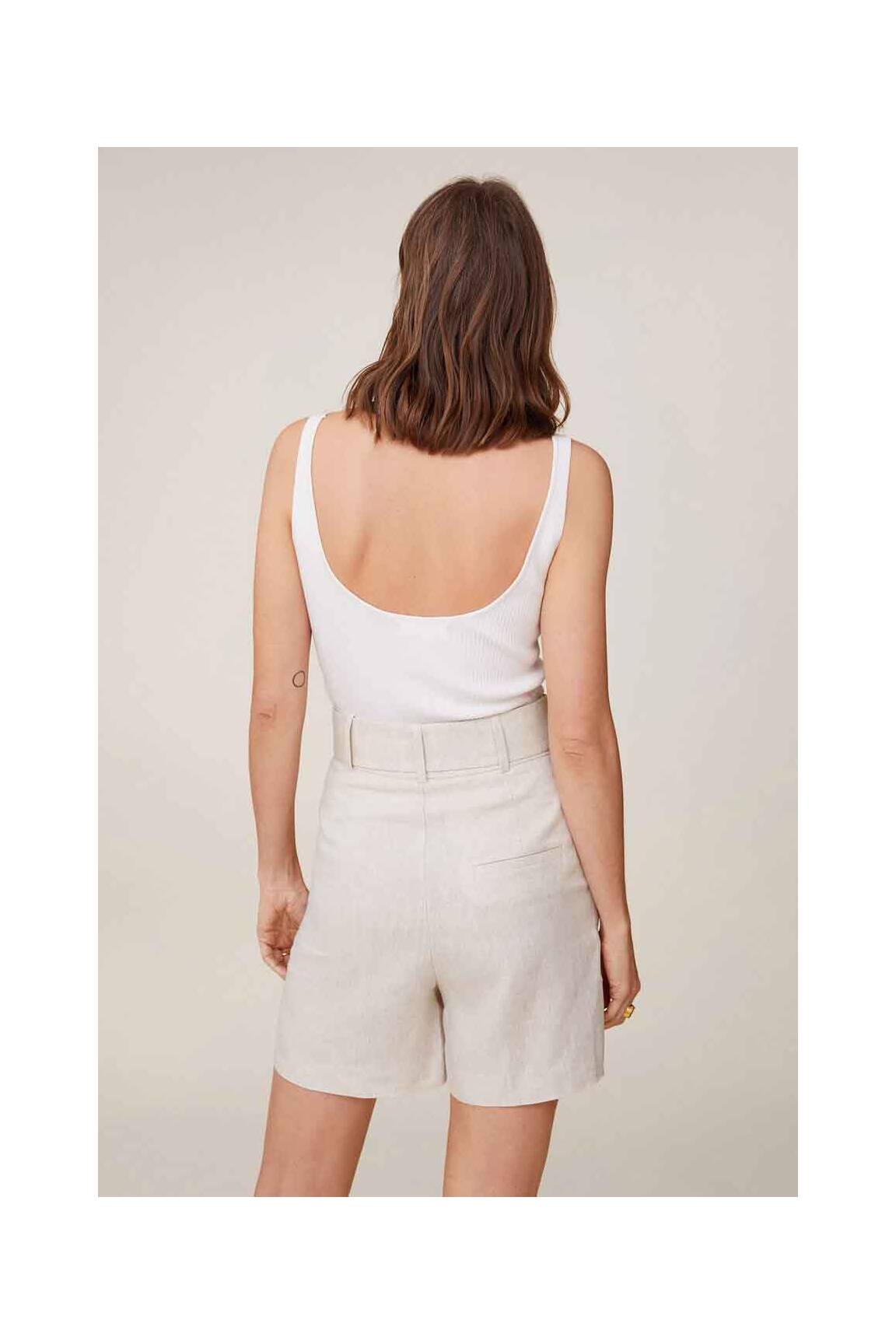 Mango Shorts 1 Femme couleur beige