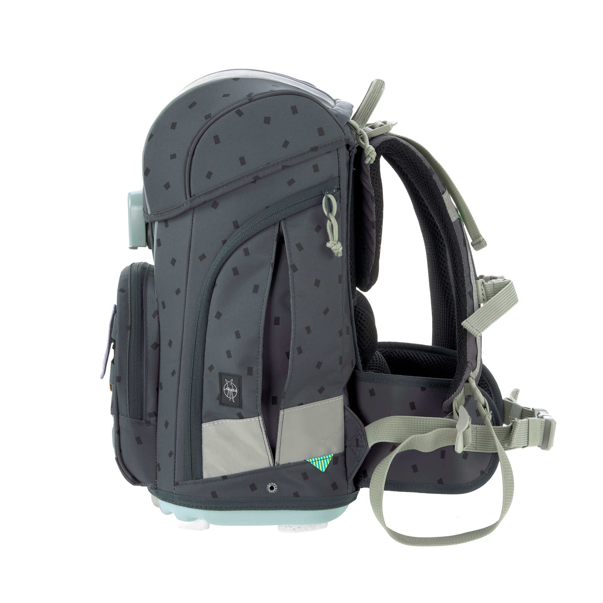 Schulranzen Set 7-teilig, Boxy Unique Speckles Anthracite