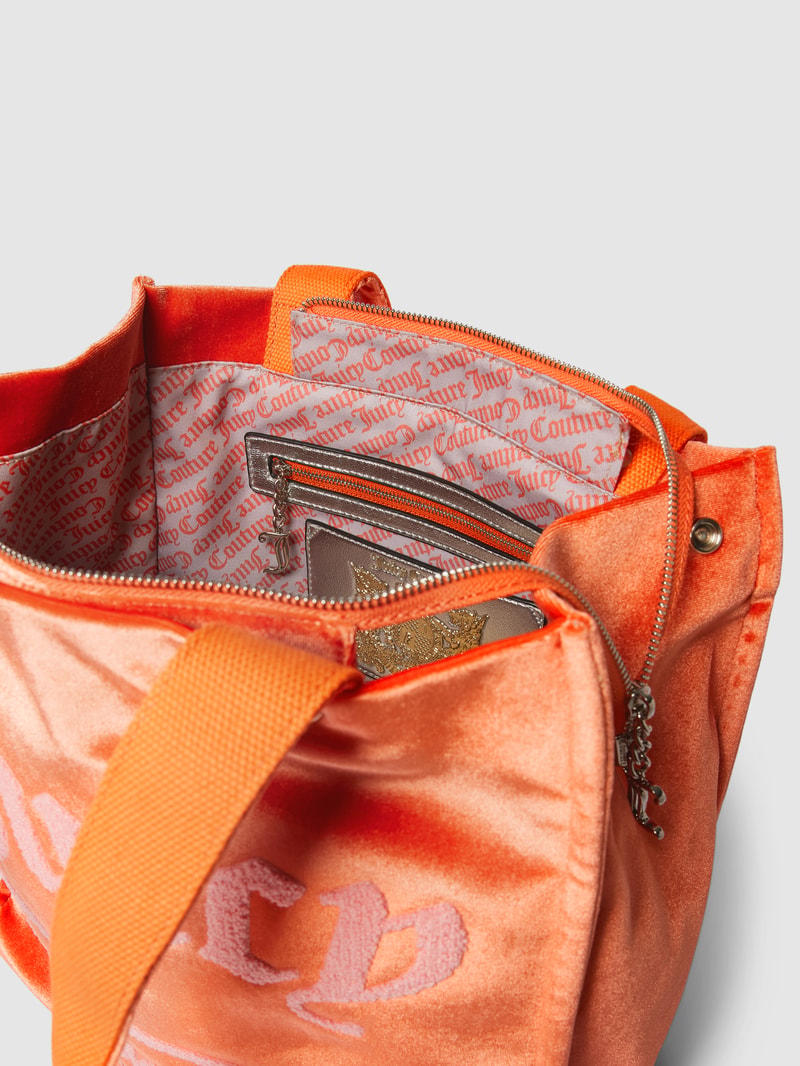 Shopper mit Label-Detail Modell 'Iris' in apricot