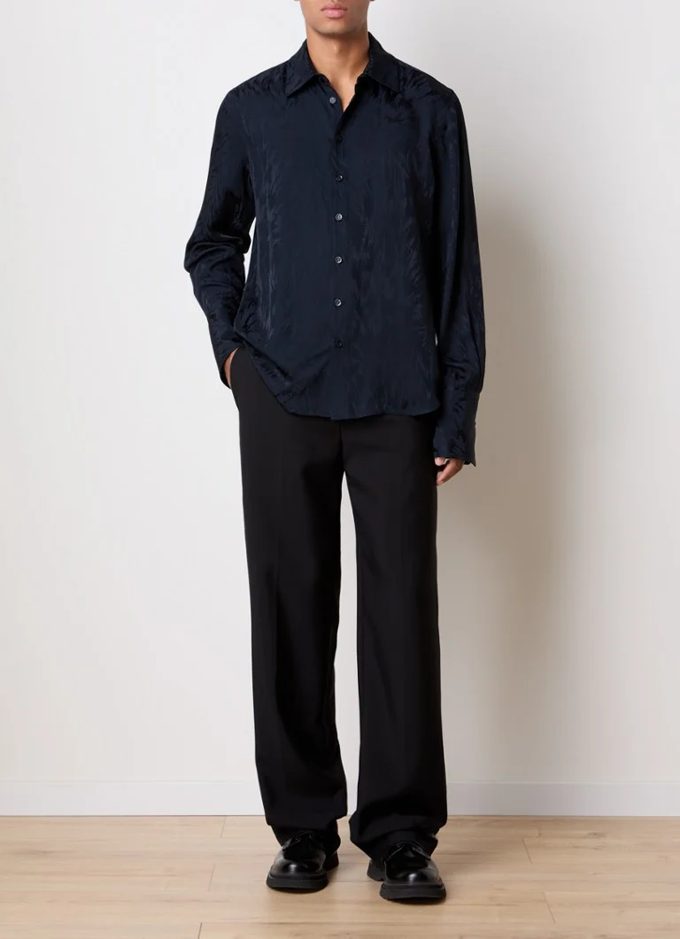 Cămașă Louis Gabriel Nouchi cu croială clasică și imprimeu jacquard.