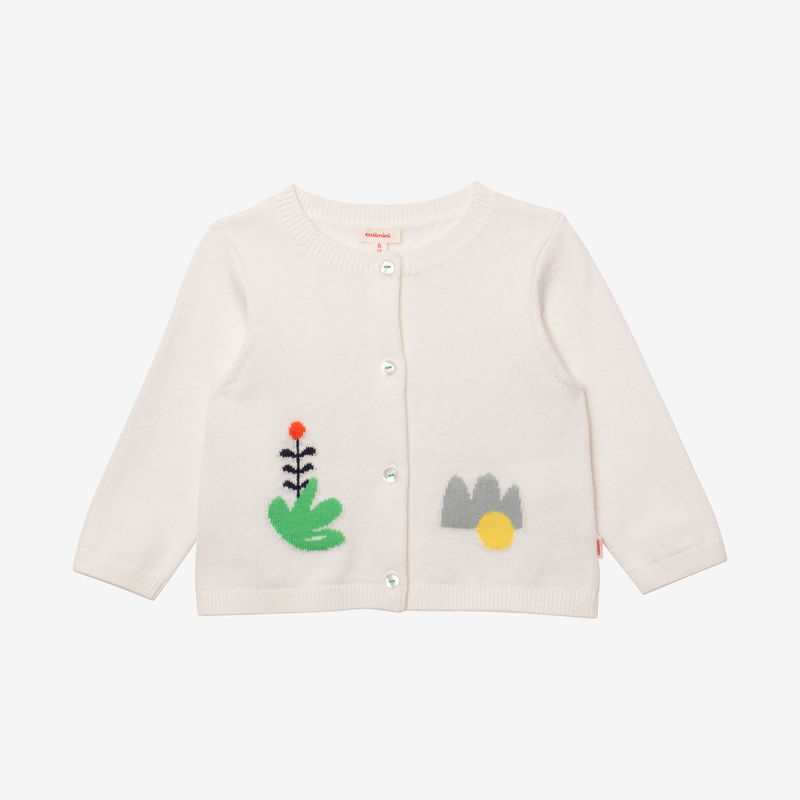 Cardigan bébé fille écru jacquard beige Catimini
