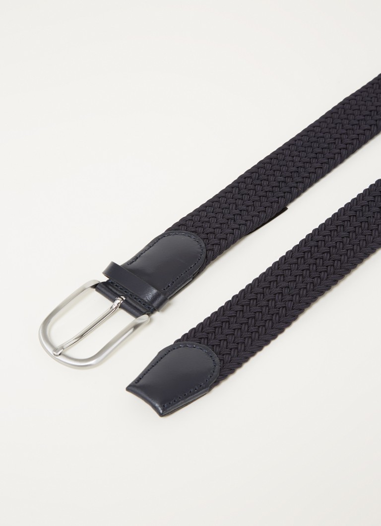 Ceinture tressée Reiss Elmont avec détails en cuir