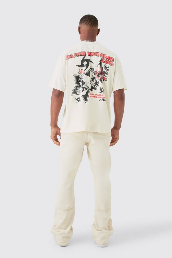 Oversize T-Shirt mit Sternen-Print