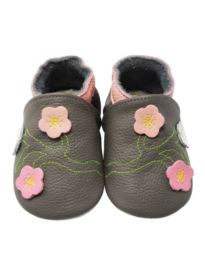 Yalion Leder-Krabbelschuhe 