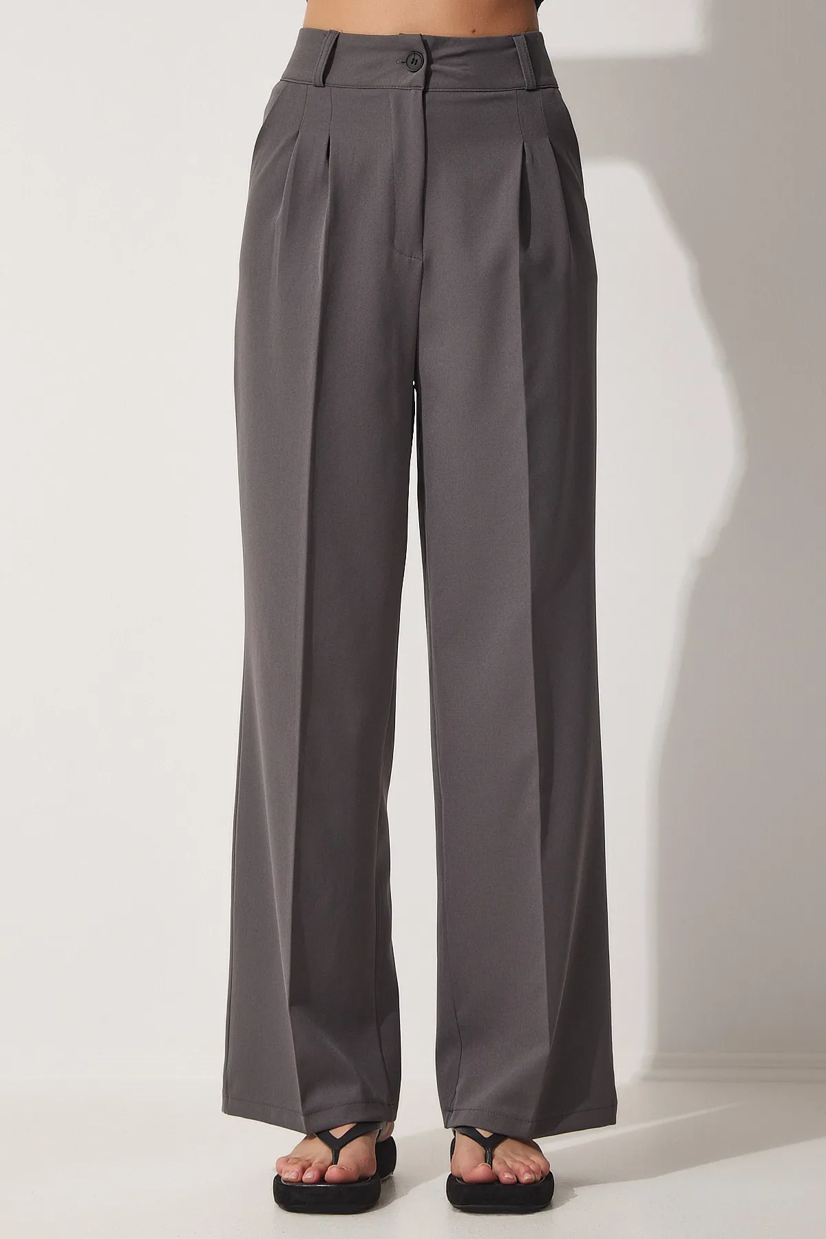 Happiness İstanbul  Geräucherte, maskuline Webhose mit weitem Bein für Damen HG00001