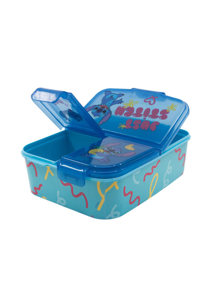 Stitch Brotdose mit 3 Fächern in Blau günstig kaufen onesize