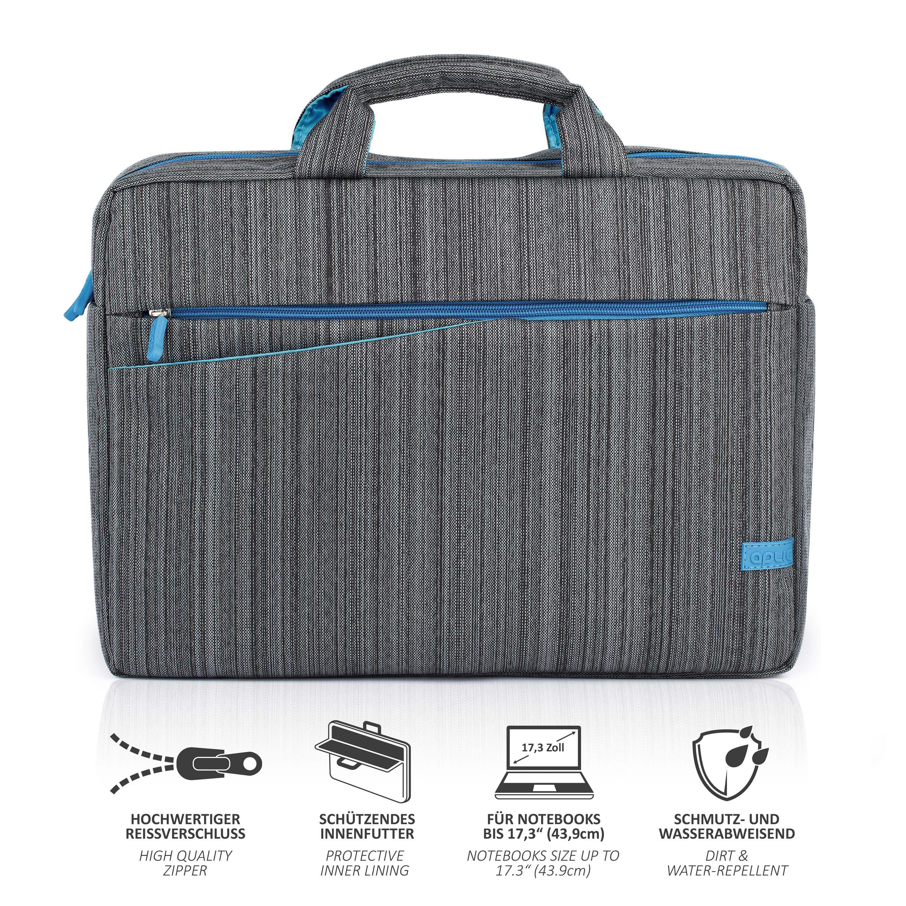 Aplic Laptoptasche, Notebooktasche mit Zubehörfächern für Laptops bis 17,3