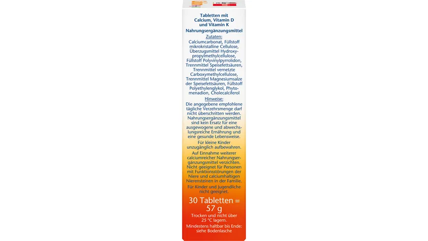 Doppelherz Calcium + Vitamin D3 30 Tabletten