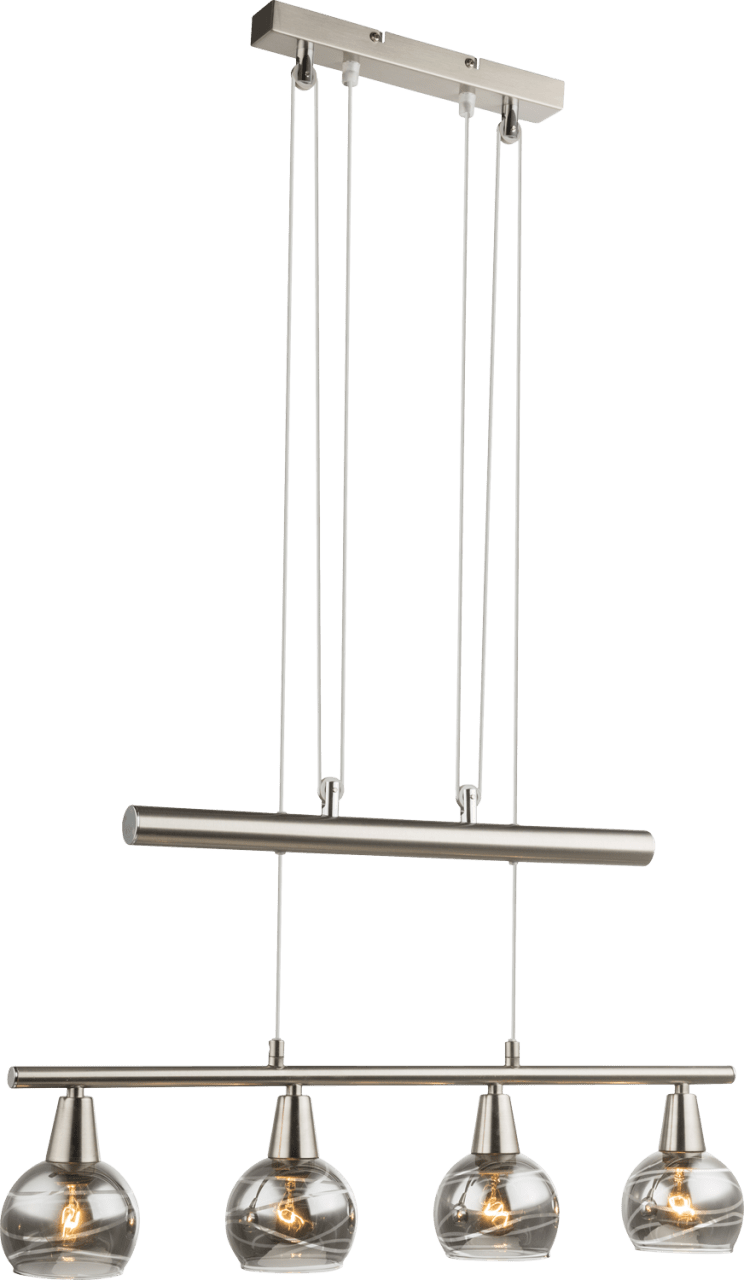 Globo Lighting - ROMAN - Hängeleuchte Metall Nickel matt, 4x E14 LED