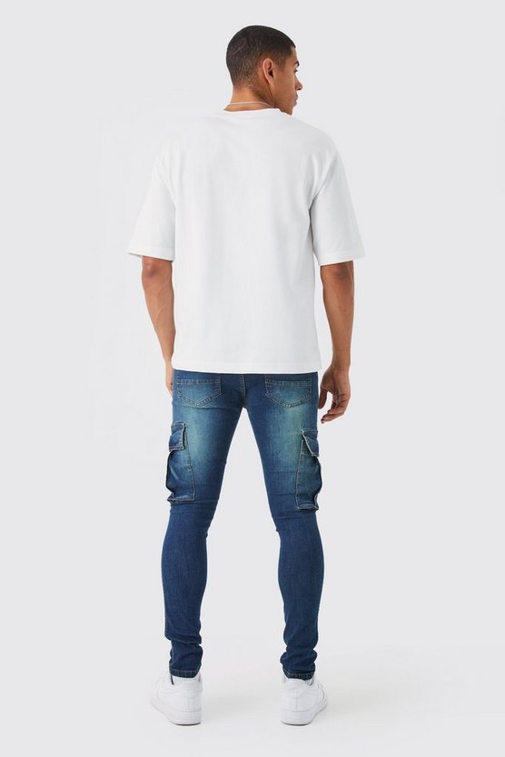 Super Skinny Stretch Cargo-Jeans