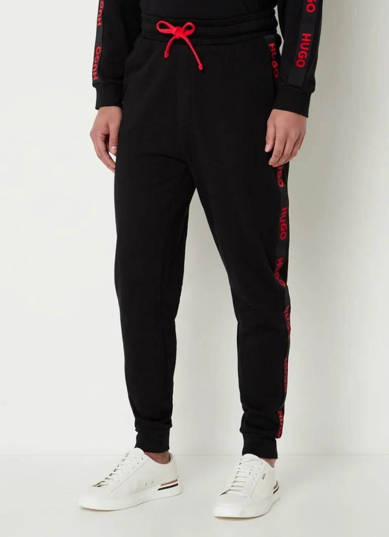 Pantaloni de trening slim fit HUGO BOSS cu logo în dungi