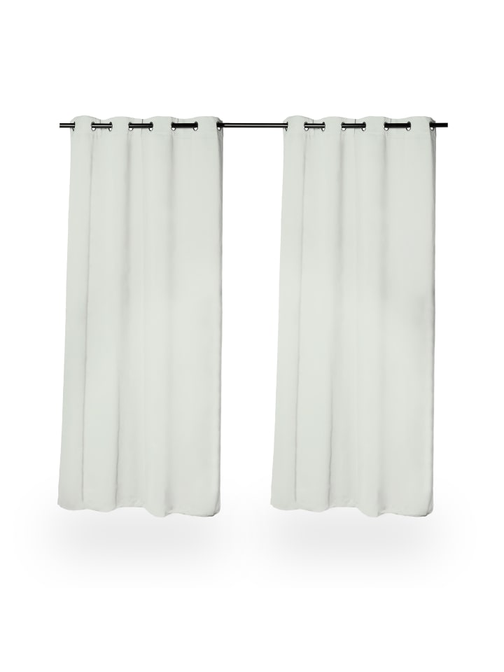 relaxdays 2 x Vorhänge in Grau - 245 x 135 cm günstig kaufen onesize
